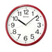 12" Office Wall Clock / Dark Red