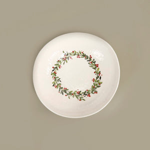 Relish Melamine Serving Bowl / Christmas Wreath