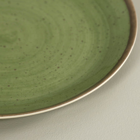 Retreat Green Melamine Dinner Plate