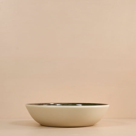 Retreat Green Melamine Low Bowl