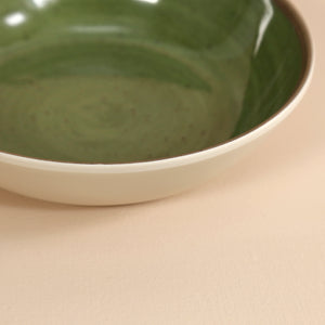 Retreat Green Melamine Low Bowl