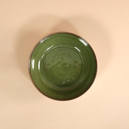 Retreat Green Melamine Low Bowl