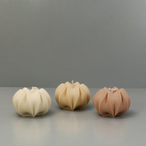 Ribbed Hexagon Candle / Cream