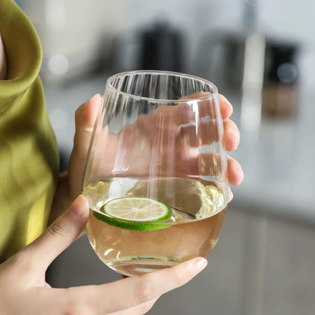 Ribbed Optic Stemless Wine Glass / Set of 6