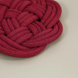 Rope Knot Trivet / Berry Red