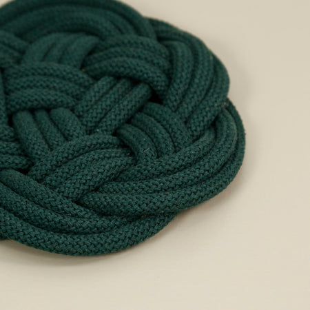 Rope Knot Trivet / Forest Green