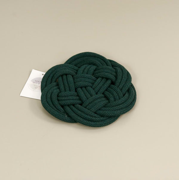 Rope Knot Trivet / Forest Green