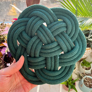 Rope Knot Trivet / Forest Green