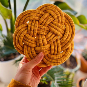 Rope Knot Trivet / Mustard