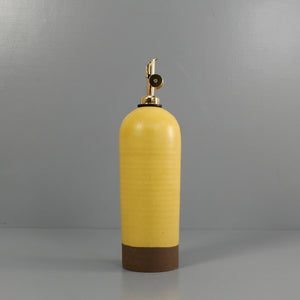 Rose Line Olive Oil Ceramic Bottle / Yellow