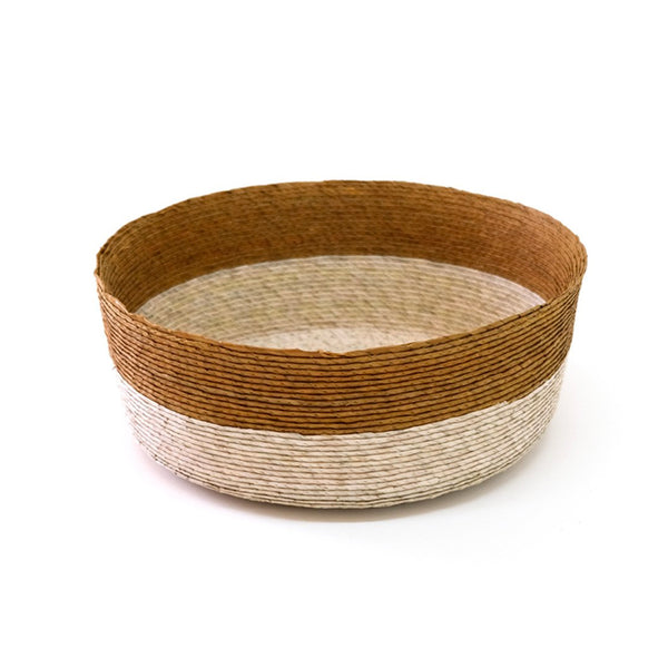 Makaua Palm Leaf Round Basket / Trigo