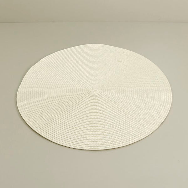 Round Vinyl Placemat / Disko Ivory