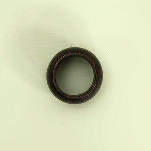 Dark Wood Napkin Ring / Rounded