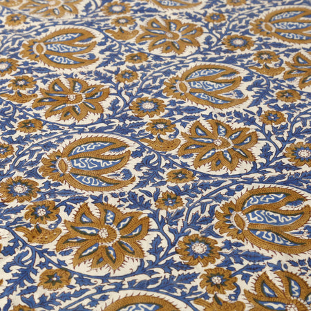 Royal Ochre Block Print Tablecloth