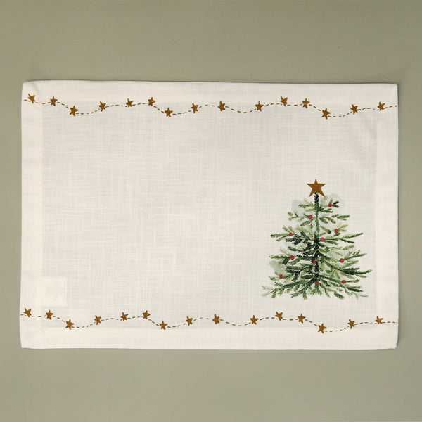 Rustic Christmas Placemat / Stars
