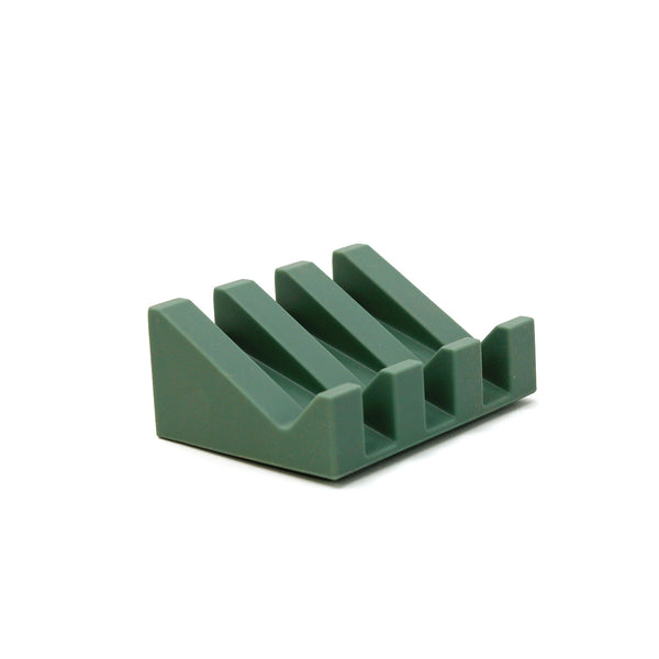 Silicone Slanted Soap Dish / Green