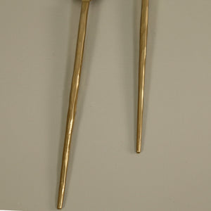 Forged Salad Servers Pair / Brass