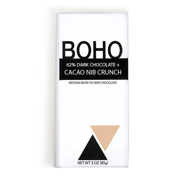 Boho Chocolate / 62% Dark Chocolate & Cacao Nib Crunch