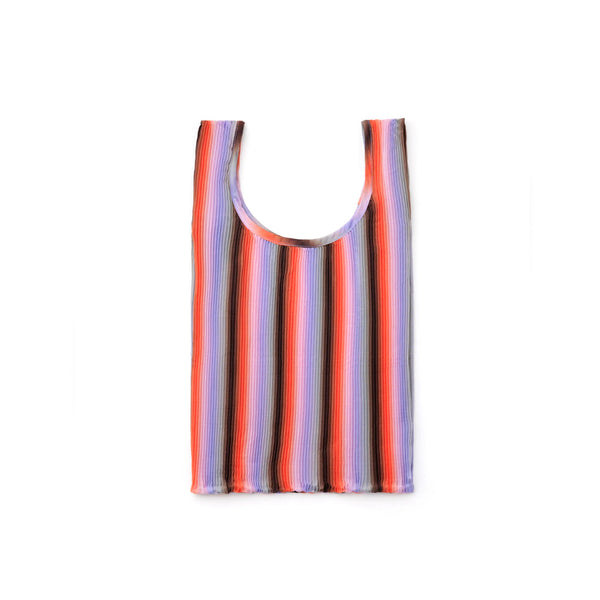 Baggu Pleated Bag / Gradient Stripe Poppy & Lilac