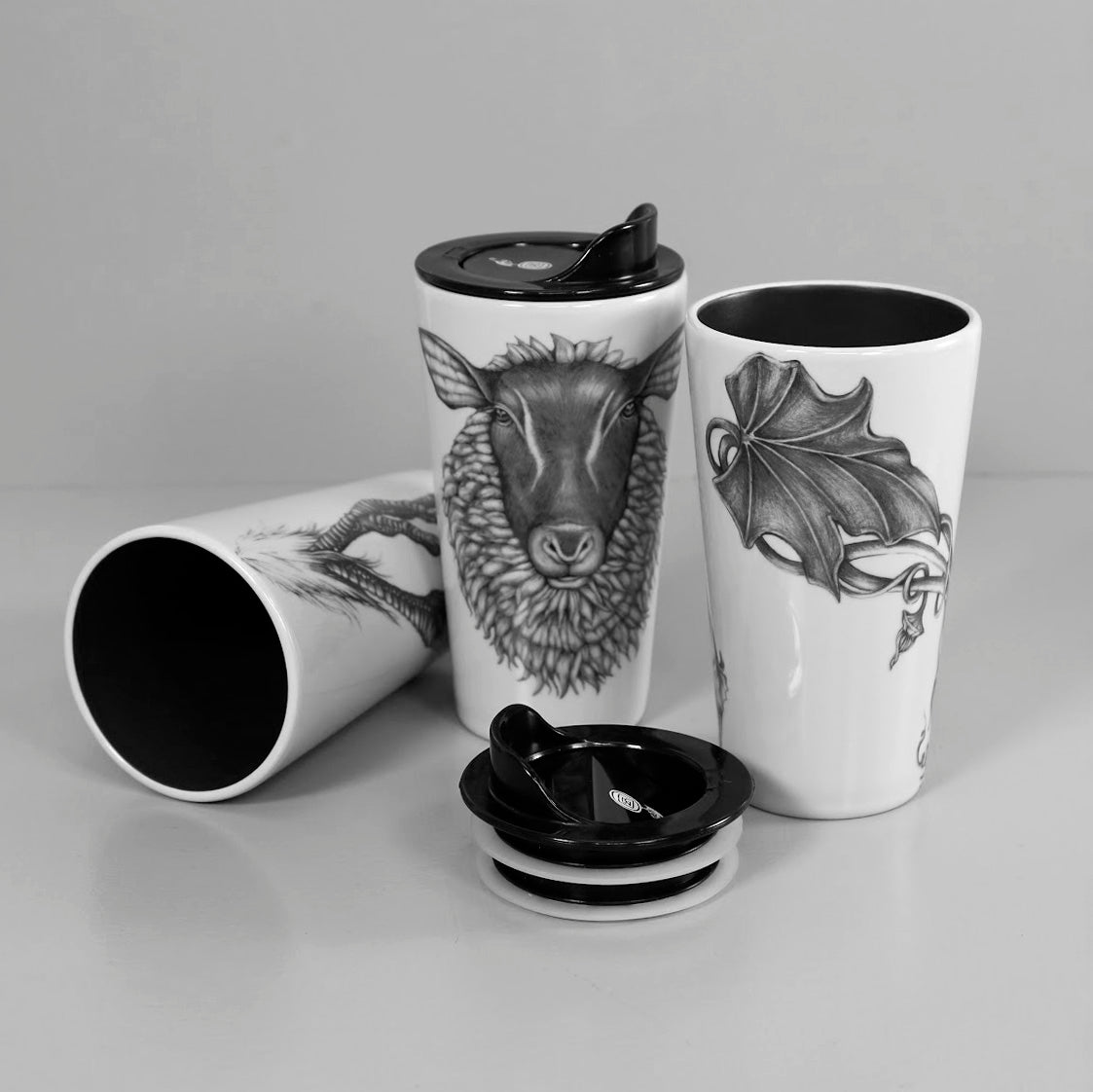 Laura Zindel Ceramic Tumbler / Dahlia Bud #1
