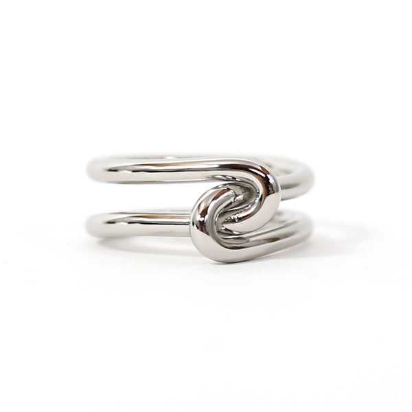 Double Knot Ring / Silver Plate
