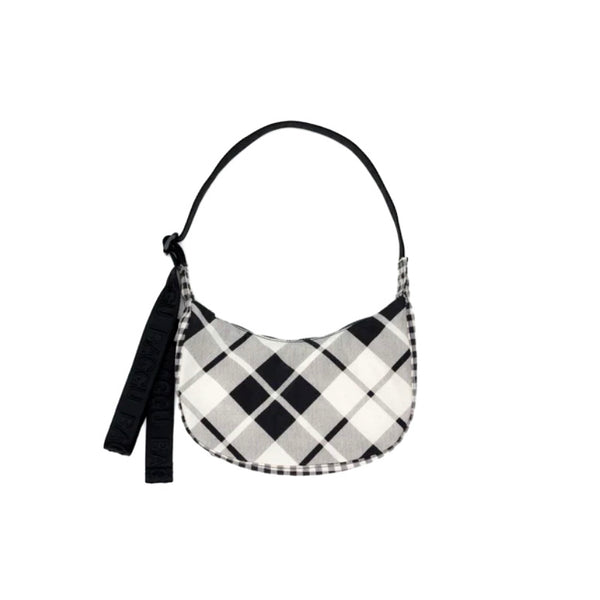 Baggu Small Crescent Bag / Mixed Plaid
