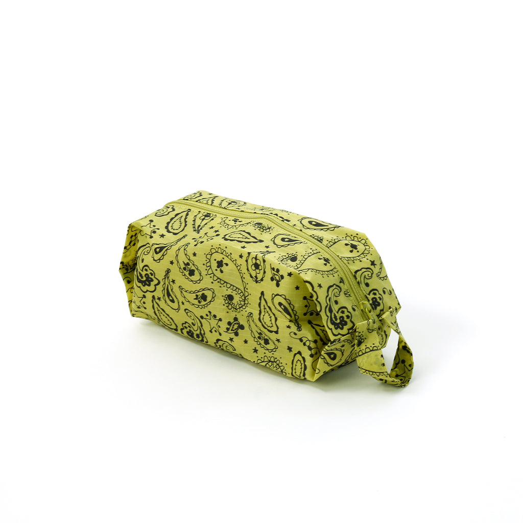 Baggu 3D Small Zip Pouch / Chartreuse Paisley