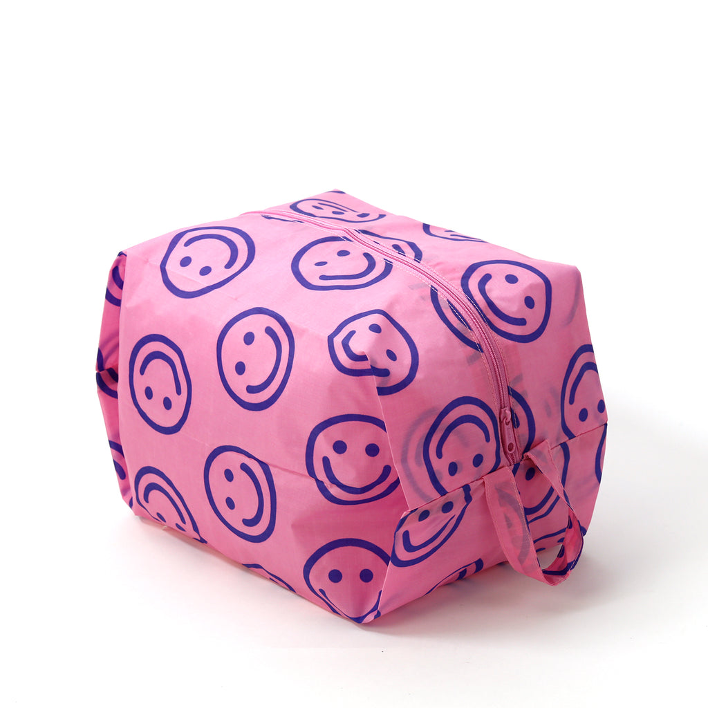 Baggu 3D Large Zip Pouch / Bright Happy Pink