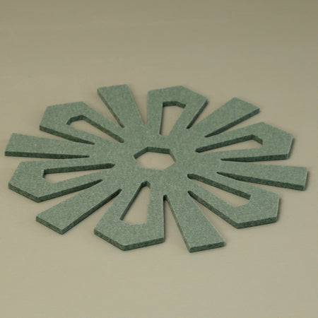 Graf Lantz Snowflake Felt Trivet / Heather Spruce