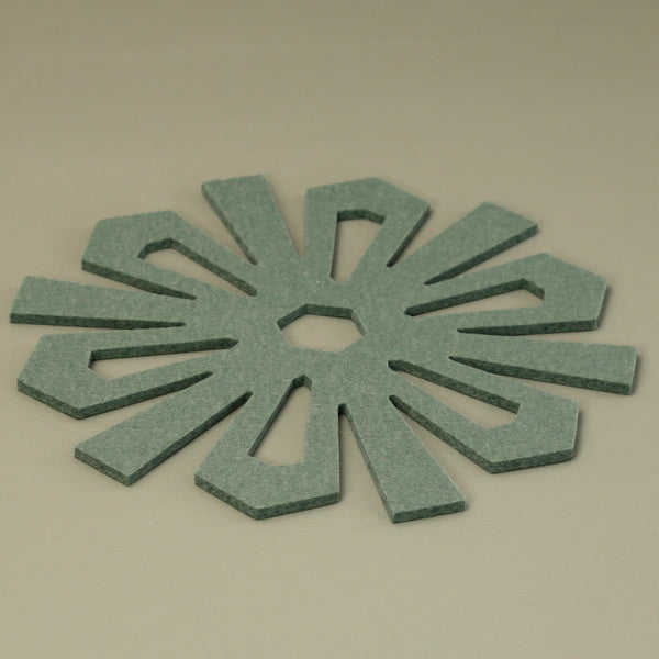 Graf Lantz Snowflake Felt Trivet / Heather Spruce