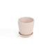 Virago Pot & Saucer / Soft Pink Lattice