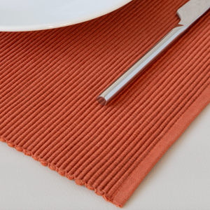 Cotton Spectrum Placemats / Rust