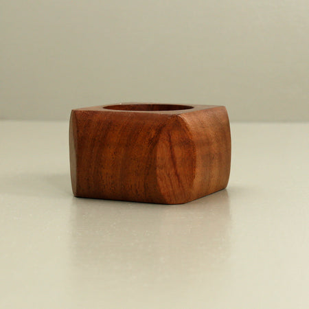 Wooden Square Cut Napkin Ring