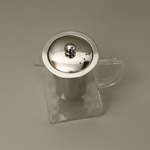 Square Glass Teapot With Infuser & Lid / 25oz