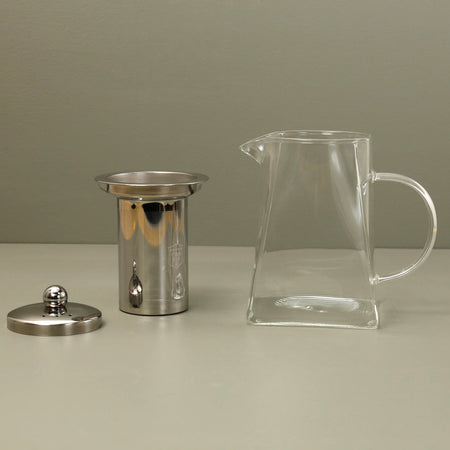 Square Glass Teapot With Infuser & Lid / 25oz