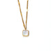 Square Pearl Necklace / Gold Plated