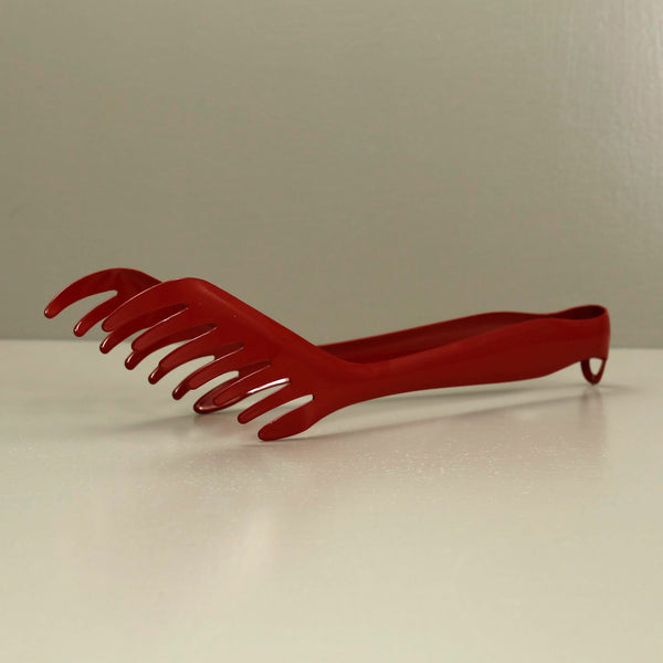 Stainless Steel Serving Tongs/ Red