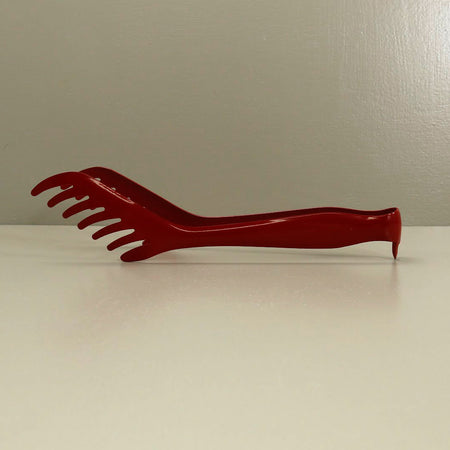 Stainless Steel Serving Tongs/ Red