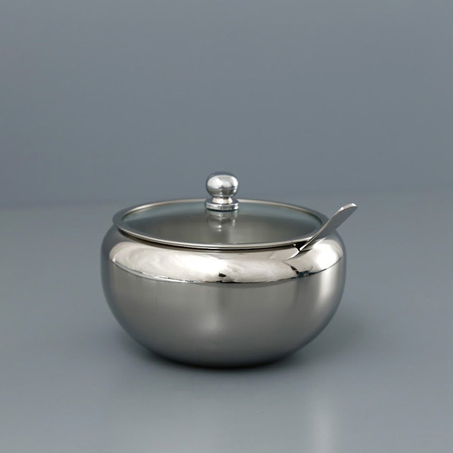 Sugar Bowl With Spoon and Lid