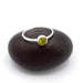 Sterling Silver Plated Peridot Band Ring