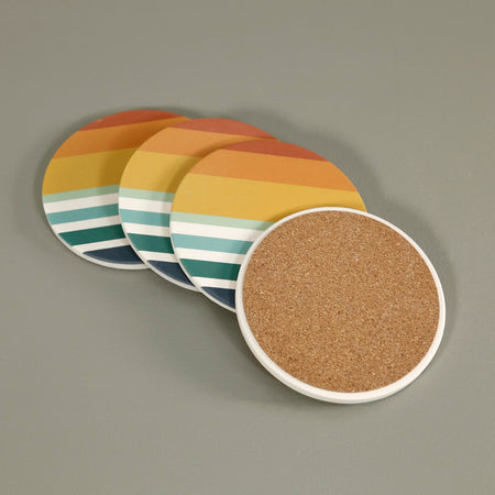 Stone Ceramic Coaster 4pc / Sunset