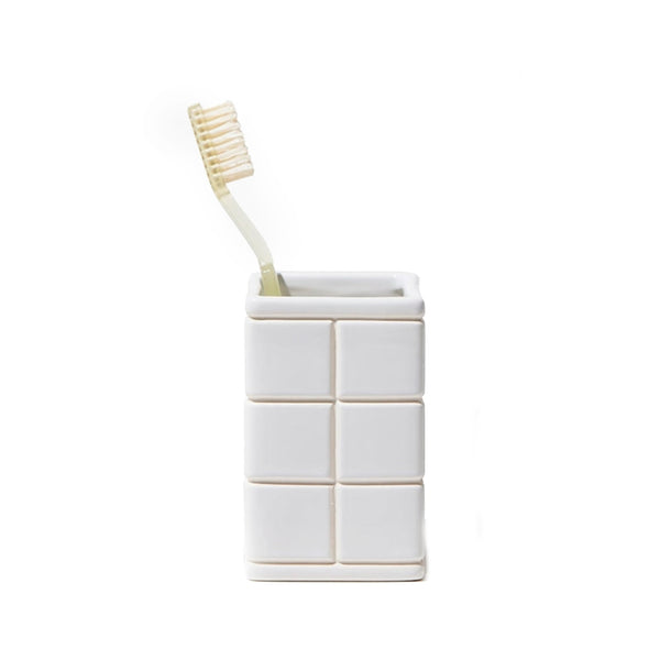 Subway Tile Toothbrush Stand