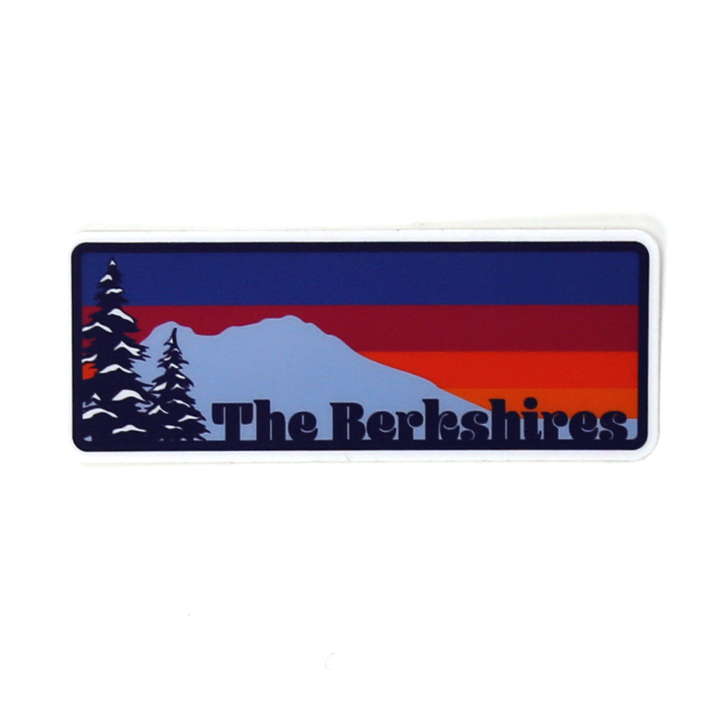 Berkshires Sticker / Winter Sunset Stripes