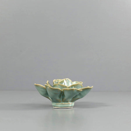 Ceramic Flower / Teal Gardenia