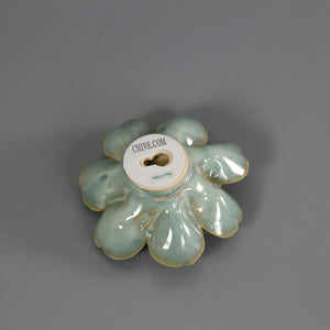 Ceramic Flower / Teal Gardenia