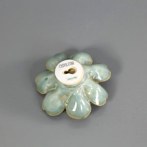 Ceramic Flower / Teal Gardenia