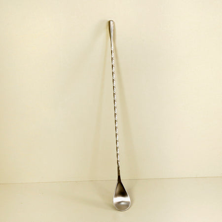 Tear Drop Spiral Bar Spoon / Silver Tone