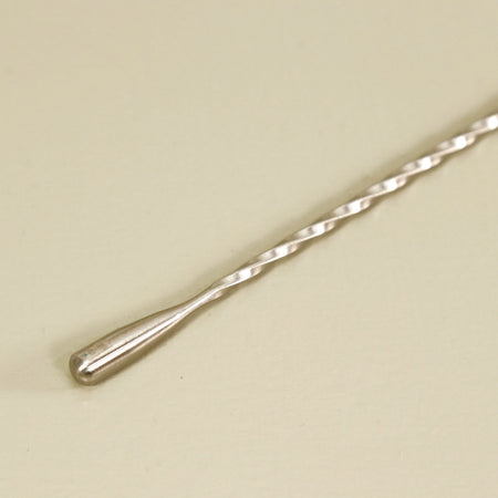 Tear Drop Spiral Bar Spoon / Silver Tone