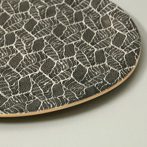 Terrafirma Charger Plate / Black / Foliage