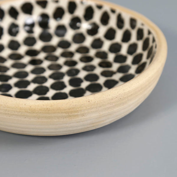 Terrafirma Dessert Bowl / Dot / Black